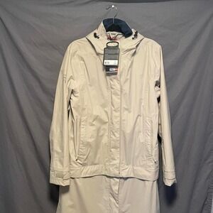 Agu Cycling Rain Gear Outerwear Convertible Raincoat Size XL Khaki